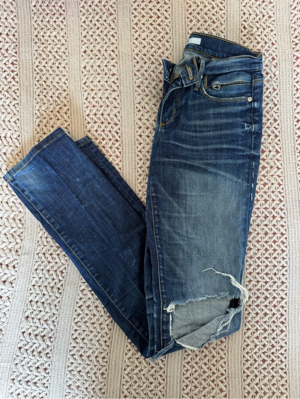 Joe’s Yves Wash Distressed Cigarette Fit Jeans